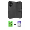MARSİLYAN™- iPhone 17 Kılıf Siluet Işık Serisi - Siyah Bilvis 5in1 3D Magic Cam Ekran Koruyucu + Raze Metal Kamera Lens - AKMR