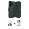 MARSİLYAN™- iPhone 17 Kılıf Siluet Işık Serisi - Siyah Bilvis 5in1 3D Magic Cam Ekran Koruyucu + Açık Yeşil Bilvis Titan Kamera Lens