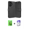 MARSİLYAN™- iPhone 17 Kılıf Siluet Işık Serisi - Siyah Bilvis 5in1 3D Magic Cam Ekran Koruyucu + Raze Metal Kamera Lens - GS