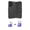 MARSİLYAN™- iPhone 17 Kılıf Siluet Işık Serisi - Siyah Bilvis 5in1 5D Magic Hayalet Cam Ekran Koruyucu + Bilvis Titan Kamera Lens - LA