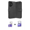 MARSİLYAN™- iPhone 17 Kılıf Siluet Işık Serisi - Siyah Bilvis 5in1 5D Magic Hayalet Cam Ekran Koruyucu + Bilvis Titan Kamera Lens - GS