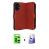 MARSİLYAN™- iPhone 17 Kılıf Siluet Işık Serisi - Siyah Bilvis 5in1 5D Magic Hayalet Cam Ekran Koruyucu + Gri Raze Metal Kamera Lens