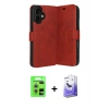 MARSİLYAN™- iPhone 17 Kılıf Siluet Işık Serisi - Siyah Bilvis 5in1 5D Magic Hayalet Cam Ekran Koruyucu + Gümüş Raze Metal Kamera Lens