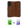 MARSİLYAN™- iPhone 17 Kılıf Siluet Işık Serisi - Siyah Bilvis 5in1 5D Magic Hayalet Cam Ekran Koruyucu + Gri Raze Metal Kamera Lens