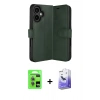 MARSİLYAN™- iPhone 17 Kılıf Siluet Işık Serisi - Siyah Bilvis 5in1 5D Magic Hayalet Cam Ekran Koruyucu + Raze Metal Kamera Lens - AKMI