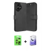 MARSİLYAN™- iPhone 17 Kılıf Siluet Işık Serisi - Siyah Bilvis 5in1 5D Magic Hayalet Cam Ekran Koruyucu + Raze Metal Kamera Lens - GS