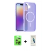 MARSİLYAN™- iPhone 17 Kılıf Siluet Minimal Prime - Şeffaf Pasifik Cam Ekran Koruyucu + Raze Metal Kamera Lens - AKMR