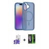MARSİLYAN™- iPhone 17 Kılıf Siluet Minimal Prime - Siyah 360 Mat Full Body Arka Koruyucu + Bilvis Titan Kamera Lens - AKYL