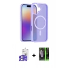 MARSİLYAN™- iPhone 17 Kılıf Siluet Minimal Prime - Siyah 360 Mat Full Body Arka Koruyucu + Bilvis Titan Kamera Lens - AKYL