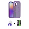 MARSİLYAN™- iPhone 17 Kılıf Siluet Minimal Prime - Siyah 360 Mat Full Body Arka Koruyucu + Bilvis Titan Kamera Lens - LA