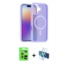 MARSİLYAN™- iPhone 17 Kılıf Siluet Minimal Prime - Siyah 3D Antistatik Cam Ekran Koruyucu + Raze Metal Kamera Lens - AKMI