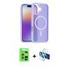MARSİLYAN™- iPhone 17 Kılıf Siluet Minimal Prime - Siyah 3D Antistatik Cam Ekran Koruyucu + Raze Metal Kamera Lens - AKYL
