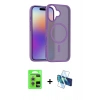 MARSİLYAN™- iPhone 17 Kılıf Siluet Minimal Prime - Siyah 3D Antistatik Cam Ekran Koruyucu + Raze Metal Kamera Lens - GS