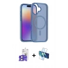 MARSİLYAN™- iPhone 17 Kılıf Siluet Minimal Prime - Siyah 3D Antistatik Cam Ekran Koruyucu + Bilvis Titan Kamera Lens - SH