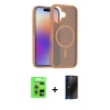 MARSİLYAN™- iPhone 17 Kılıf Siluet Minimal Prime - Siyah 3D Antistatik Hayalet Cam Ekran Koruyucu + Raze Metal Kamera Lens - AKYL