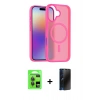 MARSİLYAN™- iPhone 17 Kılıf Siluet Minimal Prime - Siyah 3D Antistatik Hayalet Cam Ekran Koruyucu + Raze Metal Kamera Lens - GI
