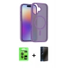 MARSİLYAN™- iPhone 17 Kılıf Siluet Minimal Prime - Siyah 3D Antistatik Hayalet Cam Ekran Koruyucu + Raze Metal Kamera Lens - GI