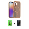 MARSİLYAN™- iPhone 17 Kılıf Siluet Minimal Prime - Siyah 3D Antistatik Hayalet Cam Ekran Koruyucu + Raze Metal Kamera Lens - GI