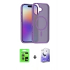 MARSİLYAN™- iPhone 17 Kılıf Siluet Minimal Prime - Siyah Bilvis 5in1 5D Magic Hayalet Cam Ekran Koruyucu + Raze Metal Kamera Lens - AKYL