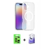 MARSİLYAN™- iPhone 17 Kılıf Siluet Minimal Prime - Siyah Bilvis 5in1 5D Magic Hayalet Cam Ekran Koruyucu + Raze Metal Kamera Lens - GI