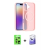 MARSİLYAN™- iPhone 17 Kılıf Siluet Minimal Prime - Siyah Bilvis 5in1 5D Magic Hayalet Cam Ekran Koruyucu + Raze Metal Kamera Lens - AKYL