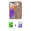 MARSİLYAN™- iPhone 17 Kılıf Siluet Minimal Prime - Siyah Bilvis 5in1 5D Magic Hayalet Cam Ekran Koruyucu + Raze Metal Kamera Lens - GS
