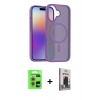 MARSİLYAN™- iPhone 17 Kılıf Siluet Minimal Prime - Siyah Bilvis Hayalet Cam Ekran Koruyucu + Raze Metal Kamera Lens - AKMR