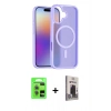 MARSİLYAN™- iPhone 17 Kılıf Siluet Minimal Prime - Siyah Bilvis Hayalet Cam Ekran Koruyucu + Raze Metal Kamera Lens - AKYL