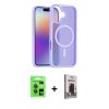 MARSİLYAN™- iPhone 17 Kılıf Siluet Minimal Prime - Siyah Bilvis Hayalet Cam Ekran Koruyucu + Raze Metal Kamera Lens - GI