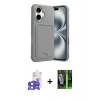 MARSİLYAN™- iPhone 17 Kılıf Vadi Çizgi Prime - Şeffaf 360 Full Body Arka Koruyucu + Bilvis Titan Kamera Lens - AKMI