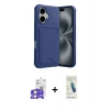 MARSİLYAN™- iPhone 17 Kılıf Vadi Çizgi Prime - Şeffaf Pasifik Cam Ekran Koruyucu + Bilvis Titan Kamera Lens - GS