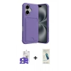 MARSİLYAN™- iPhone 17 Kılıf Vadi Çizgi Prime - Şeffaf Pasifik Cam Ekran Koruyucu + Bilvis Titan Kamera Lens - AKMI