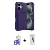 MARSİLYAN™- iPhone 17 Kılıf Vadi Çizgi Prime - Şeffaf Pasifik Cam Ekran Koruyucu + Bilvis Titan Kamera Lens - GS