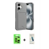 MARSİLYAN™- iPhone 17 Kılıf Vadi Çizgi Prime - Şeffaf Pasifik Cam Ekran Koruyucu + Raze Metal Kamera Lens - GI