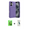 MARSİLYAN™- iPhone 17 Kılıf Vadi Çizgi Prime - Şeffaf Pasifik Cam Ekran Koruyucu + Raze Metal Kamera Lens - GS