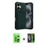MARSİLYAN™- iPhone 17 Kılıf Vadi Çizgi Prime - Siyah 360 Mat Full Body Arka Koruyucu + Raze Metal Kamera Lens - AKMI