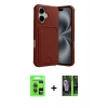 MARSİLYAN™- iPhone 17 Kılıf Vadi Çizgi Prime - Siyah 360 Mat Full Body Arka Koruyucu + Raze Metal Kamera Lens - GI