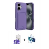 MARSİLYAN™- iPhone 17 Kılıf Vadi Çizgi Prime - Siyah 3D Antistatik Cam Ekran Koruyucu + Bilvis Titan Kamera Lens - AKMI