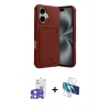 MARSİLYAN™- iPhone 17 Kılıf Vadi Çizgi Prime - Siyah 3D Antistatik Cam Ekran Koruyucu + Bilvis Titan Kamera Lens - LA