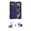 MARSİLYAN™- iPhone 17 Kılıf Vadi Çizgi Prime - Siyah 3D Antistatik Cam Ekran Koruyucu + Bilvis Titan Kamera Lens - LA