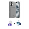 MARSİLYAN™- iPhone 17 Kılıf Vadi Çizgi Prime - Siyah 3D Antistatik Cam Ekran Koruyucu + Bilvis Titan Kamera Lens - LA