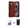 MARSİLYAN™- iPhone 17 Kılıf Vadi Çizgi Prime - Siyah 3D Antistatik Hayalet Cam Ekran Koruyucu + Bilvis Titan Kamera Lens - AKMI