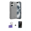 MARSİLYAN™- iPhone 17 Kılıf Vadi Çizgi Prime - Siyah 3D Antistatik Hayalet Cam Ekran Koruyucu + Bilvis Titan Kamera Lens - SH
