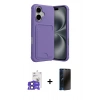 MARSİLYAN™- iPhone 17 Kılıf Vadi Çizgi Prime - Siyah 3D Antistatik Hayalet Cam Ekran Koruyucu + Bilvis Titan Kamera Lens - SH