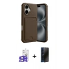 MARSİLYAN™- iPhone 17 Kılıf Vadi Çizgi Prime - Siyah 3D Antistatik Hayalet Cam Ekran Koruyucu + Bilvis Titan Kamera Lens - SH
