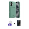 MARSİLYAN™- iPhone 17 Kılıf Vadi Çizgi Prime - Siyah 3D Antistatik Hayalet Cam Ekran Koruyucu + Bilvis Titan Kamera Lens - SH
