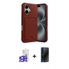 MARSİLYAN™- iPhone 17 Kılıf Vadi Çizgi Prime - Siyah 3D Antistatik Hayalet Cam Ekran Koruyucu + Bilvis Titan Kamera Lens - SH