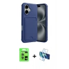 MARSİLYAN™- iPhone 17 Kılıf Vadi Çizgi Prime - Siyah 3D Antistatik Seramik Nano Ekran Koruyucu + Raze Metal Kamera Lens - AKMI