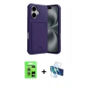 MARSİLYAN™- iPhone 17 Kılıf Vadi Çizgi Prime - Siyah 3D Antistatik Seramik Nano Ekran Koruyucu + Raze Metal Kamera Lens - AKMI