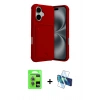 MARSİLYAN™- iPhone 17 Kılıf Vadi Çizgi Prime - Siyah 3D Antistatik Seramik Nano Ekran Koruyucu + Raze Metal Kamera Lens - AKMI